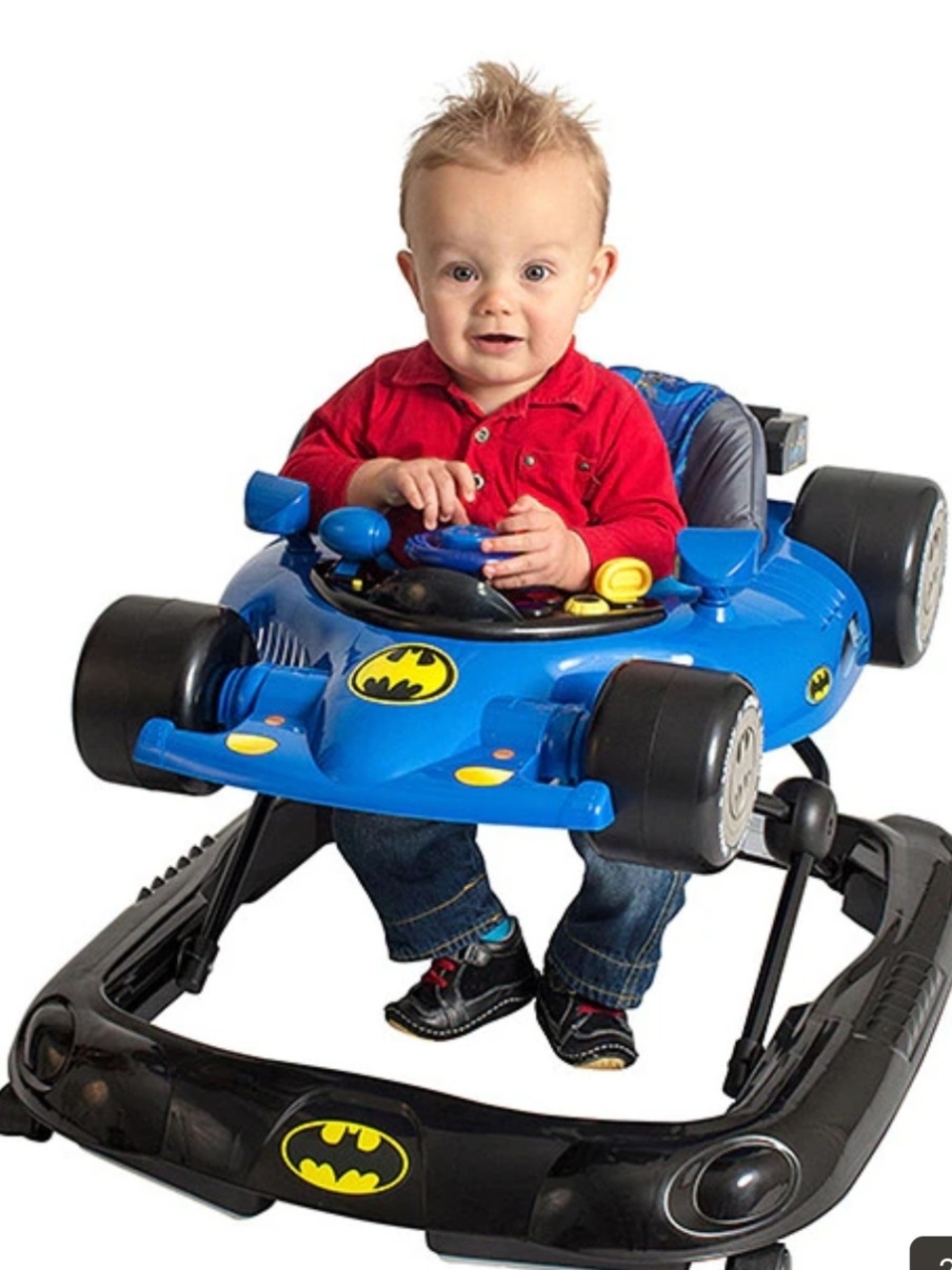 Batman Blue and Black Ride-On Walker with Yellow